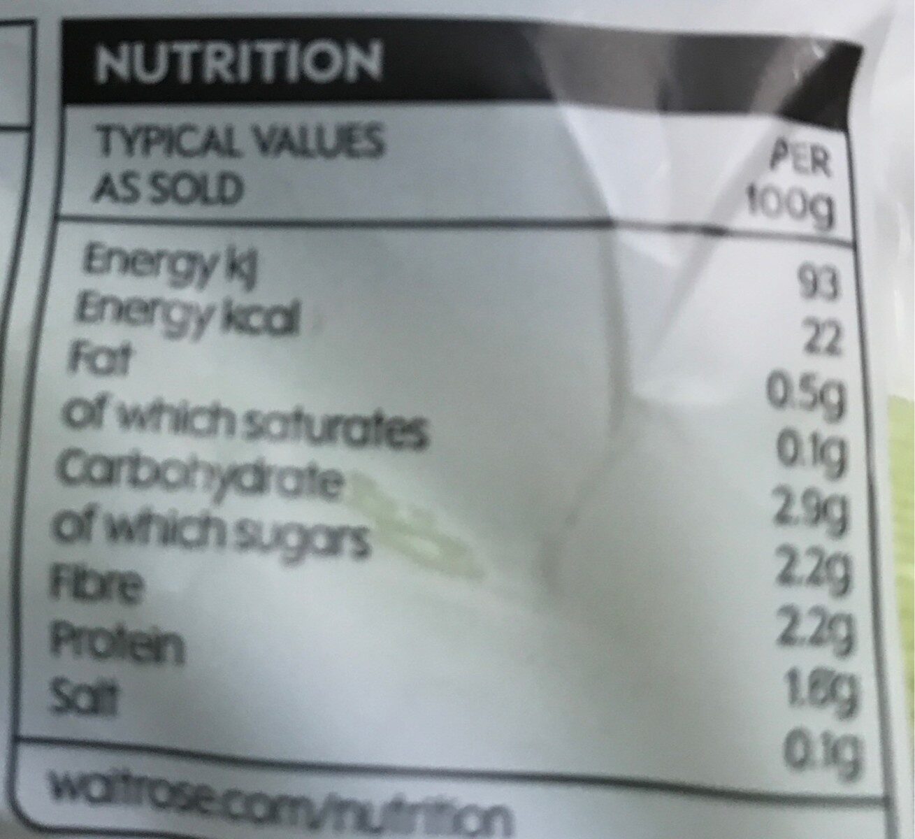 Chicory - Nutrition facts