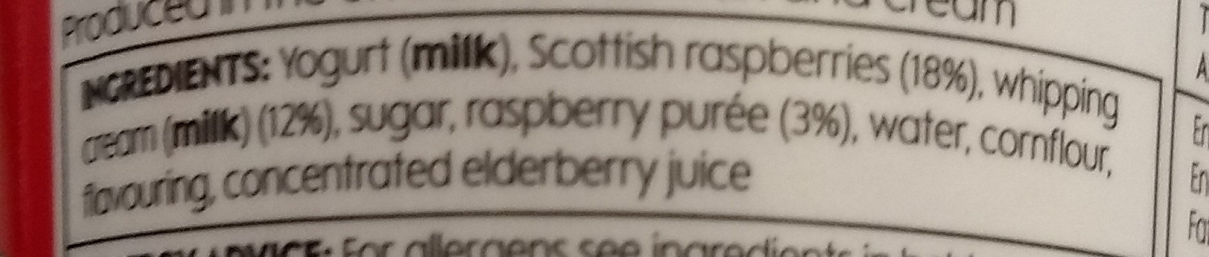 Raspberry - Ingredienser - en