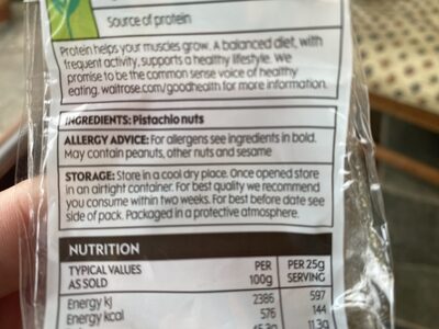 Pistachio kernels - Ingredients