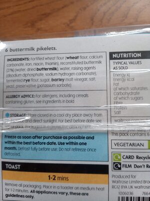 Buttermilk pikelets - Ingredients