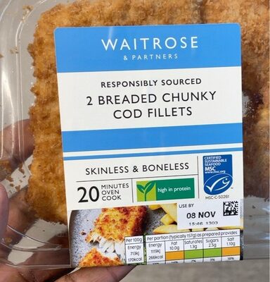 2 breaded chunky cod fillets - Product