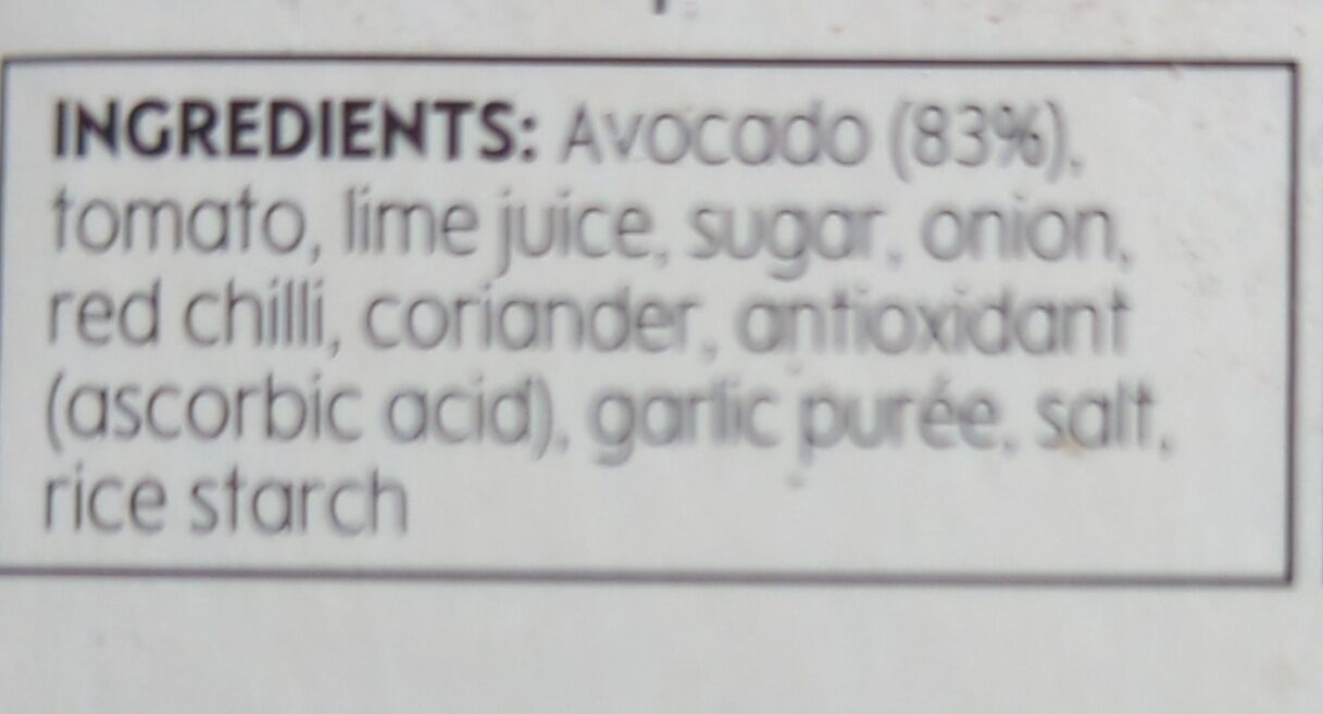 Guacamole - Ingredients