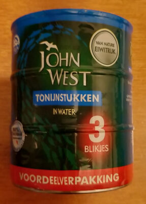 tonijnstukken in water, 3 blikjes voordeelverpakking - Product