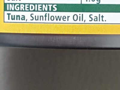Tuna Chunks in Sunflower Oil - Ingrediënten - en
