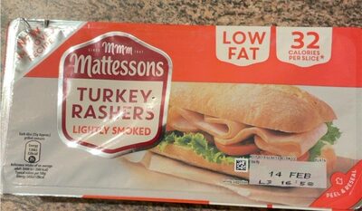 Mmm mattessons turkey rashers - Produkt - en