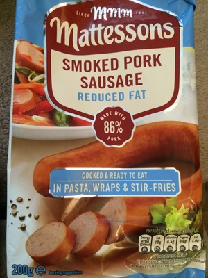 Smoked Pork Sausage - reduced fat - Product