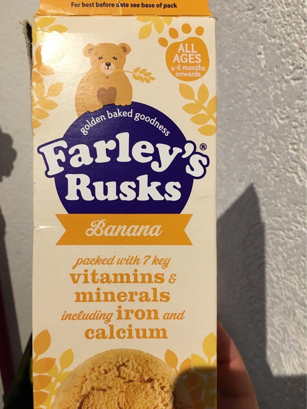 Farleys Rusks 4 Month Reduced Sugar Banana 9 - Tableau nutritionnel - en