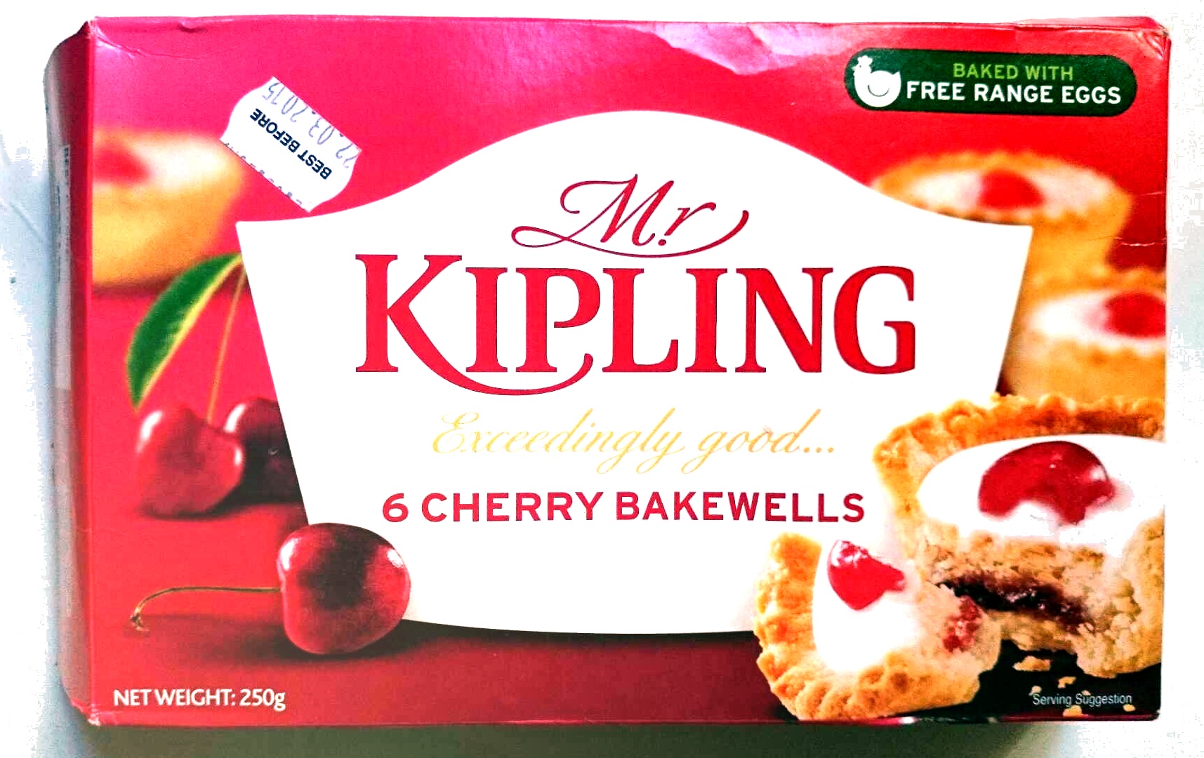 Mr Kipling 6 Cherry Bakewells - Produit - en