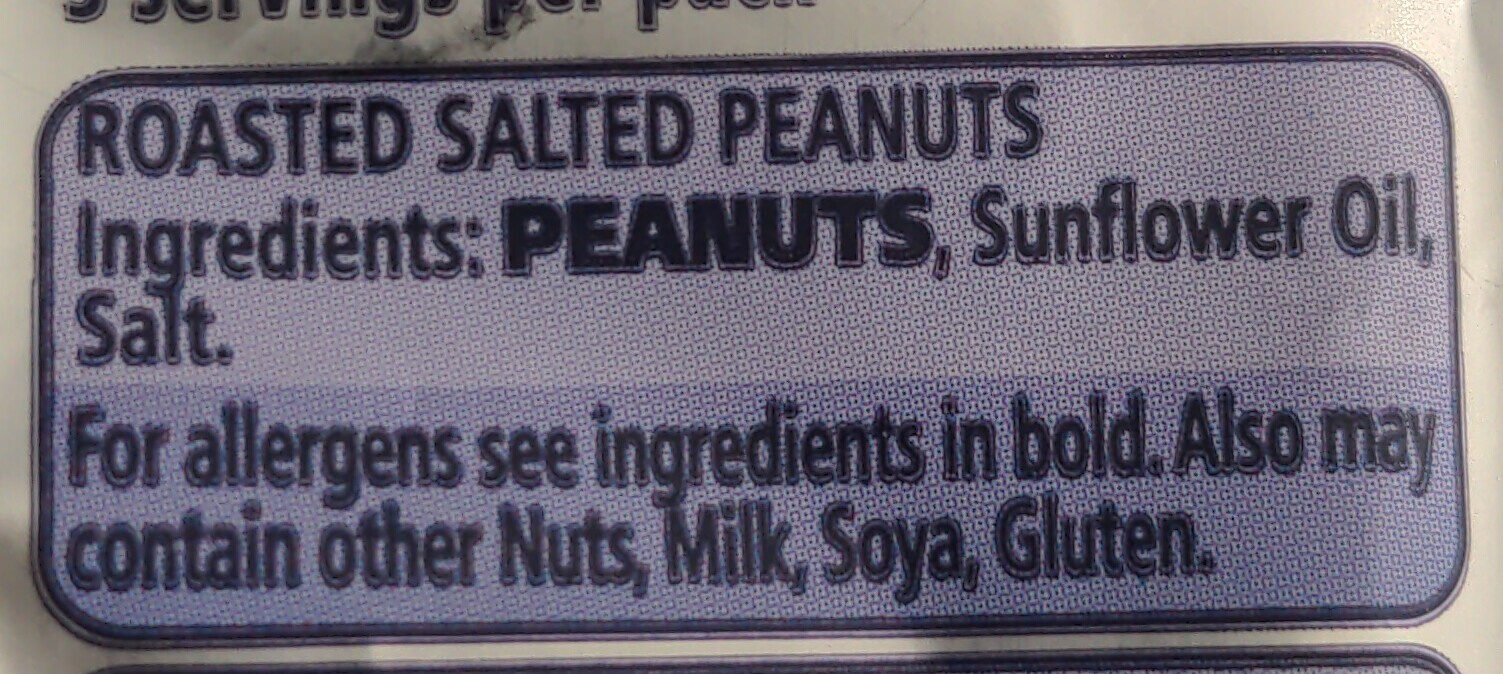 KP Original Salted Peanuts - Ingredients