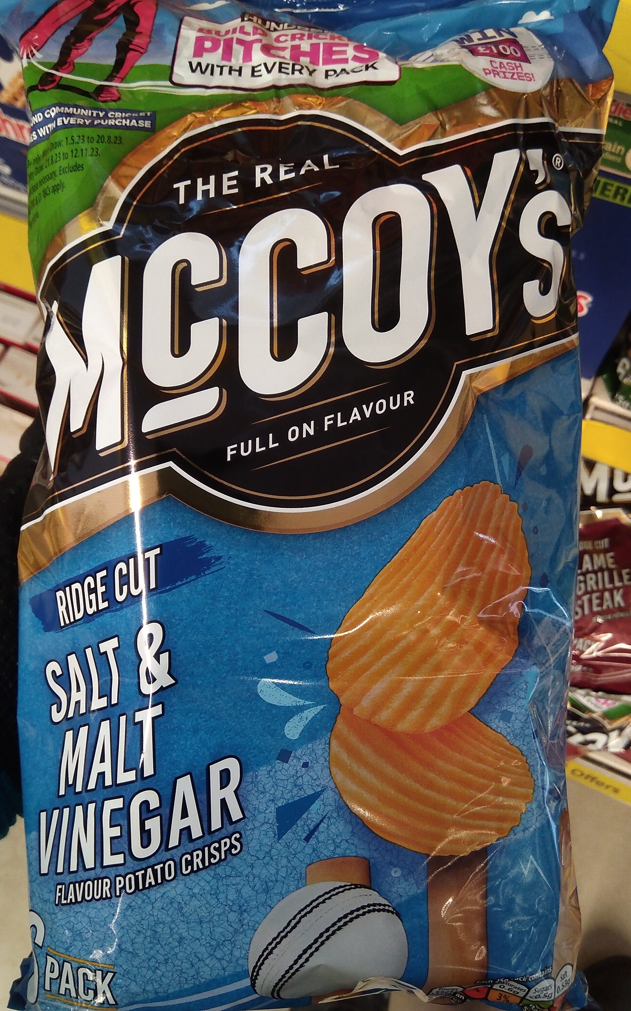 McCoys Salt & Malt Vinegar 6pk - Product