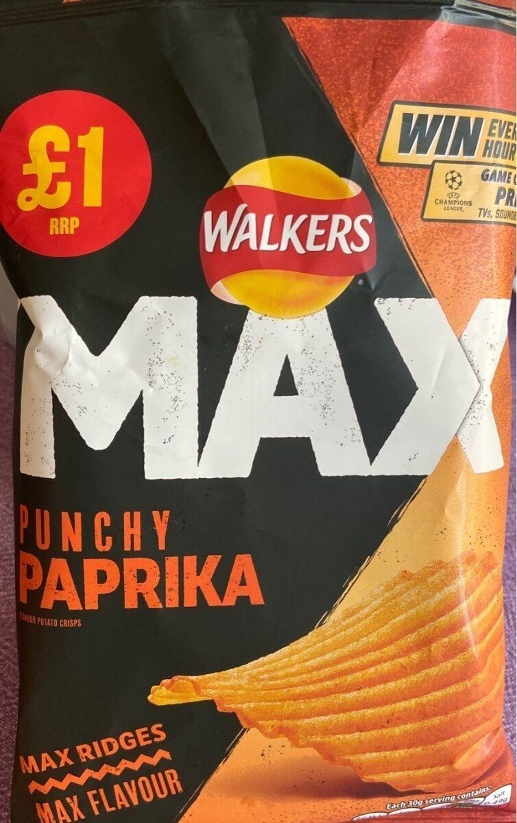 Walkers max punchy paprika - نتاج - en