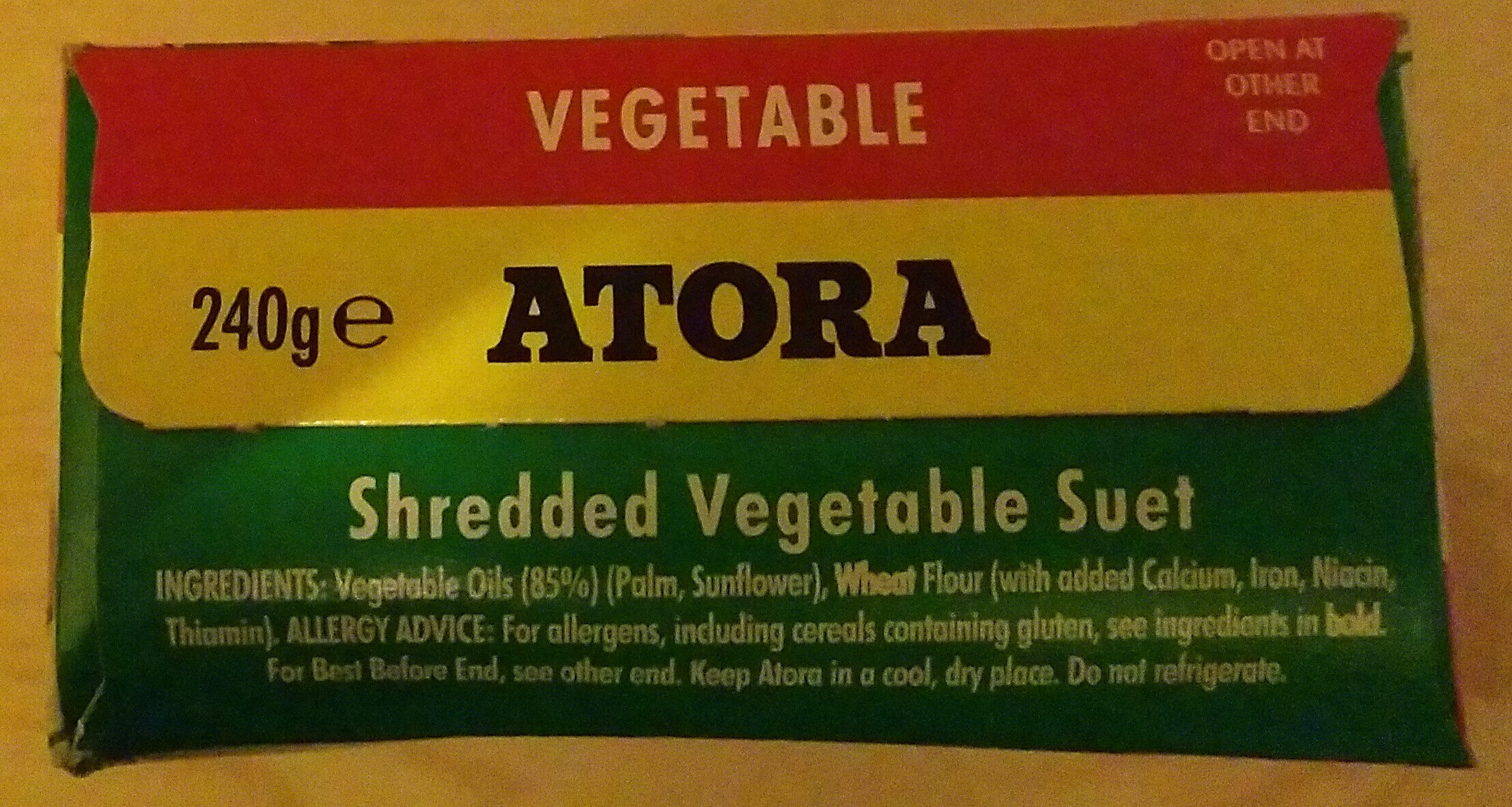 Vegetable suet - Ingredients