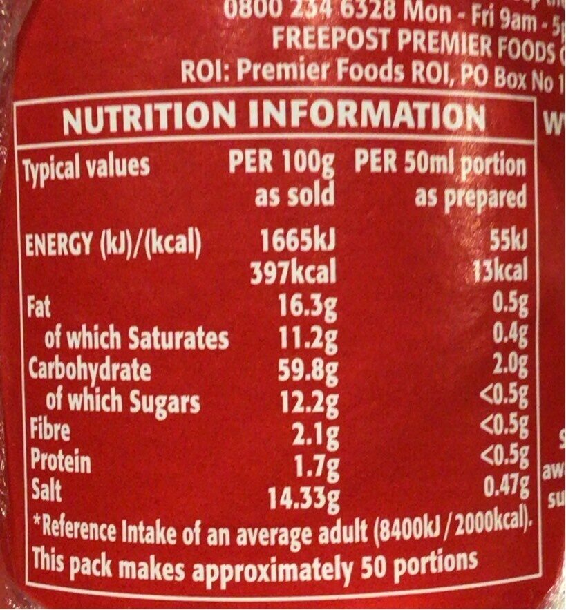 Bisto - Nutrition facts - fr