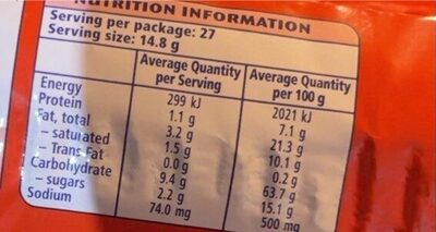 McVitie's Digestive - Nutrition facts