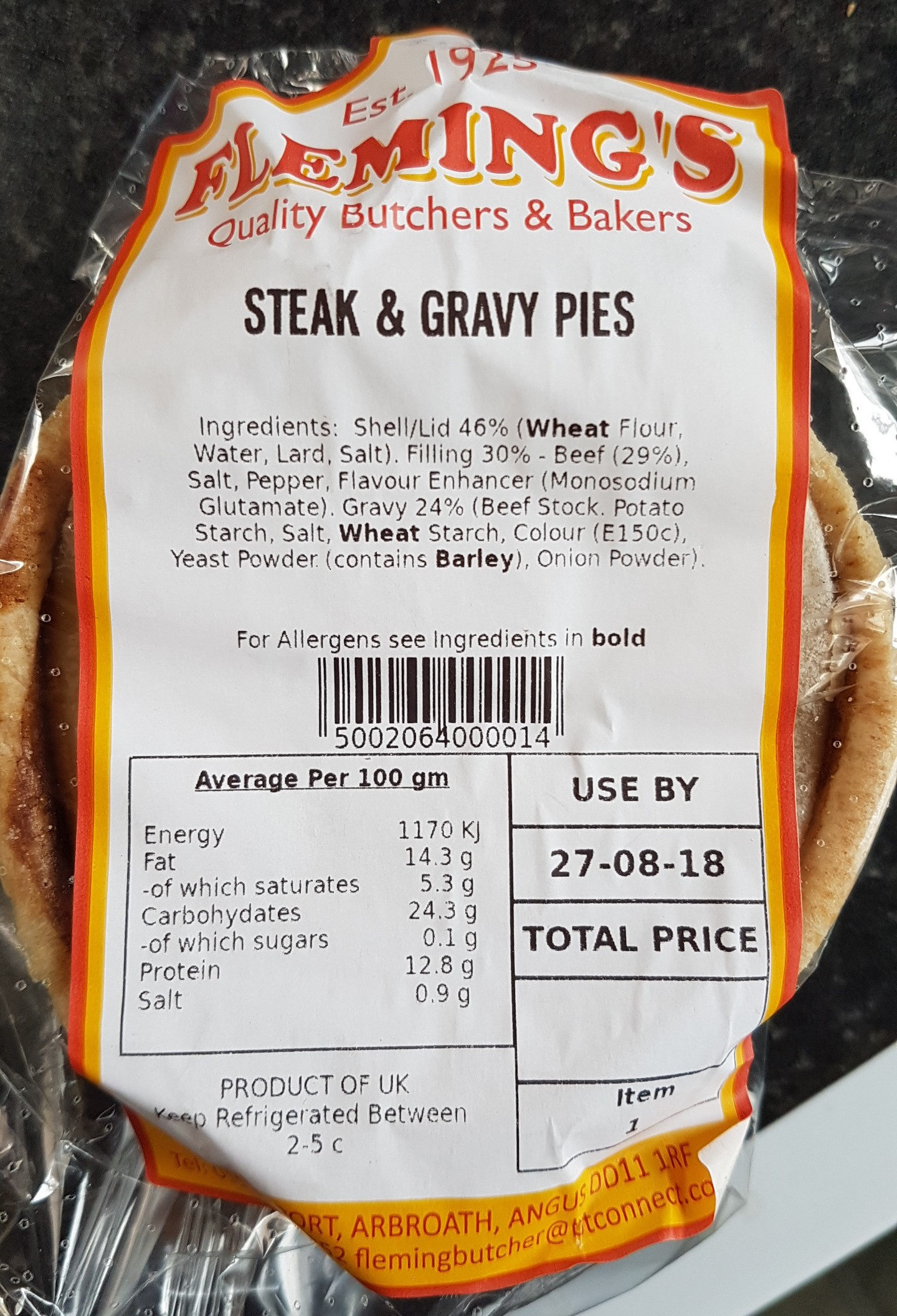 Steak and Gravy Pie - Product