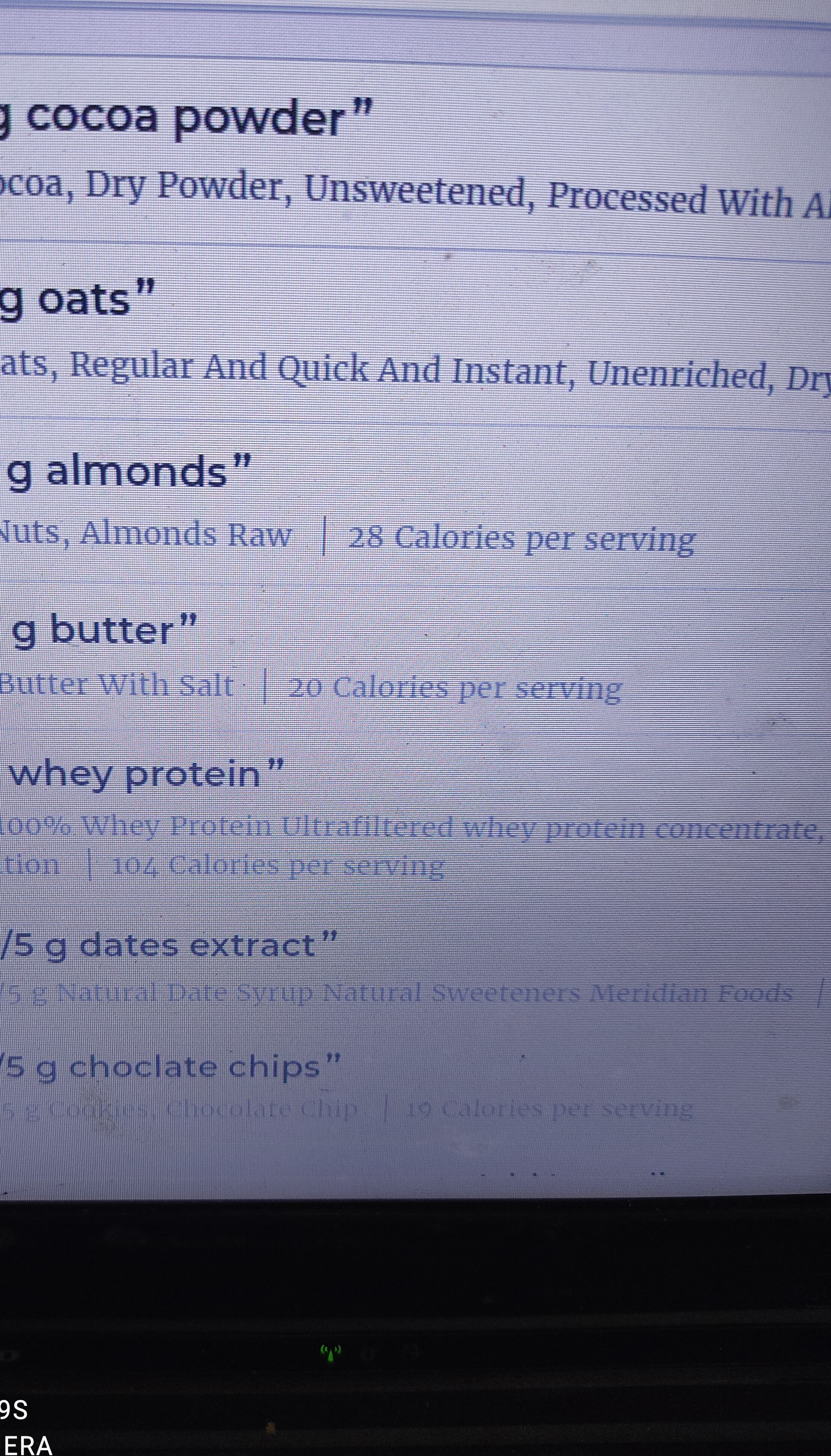 chocolate protein bar - Ingredientes - en