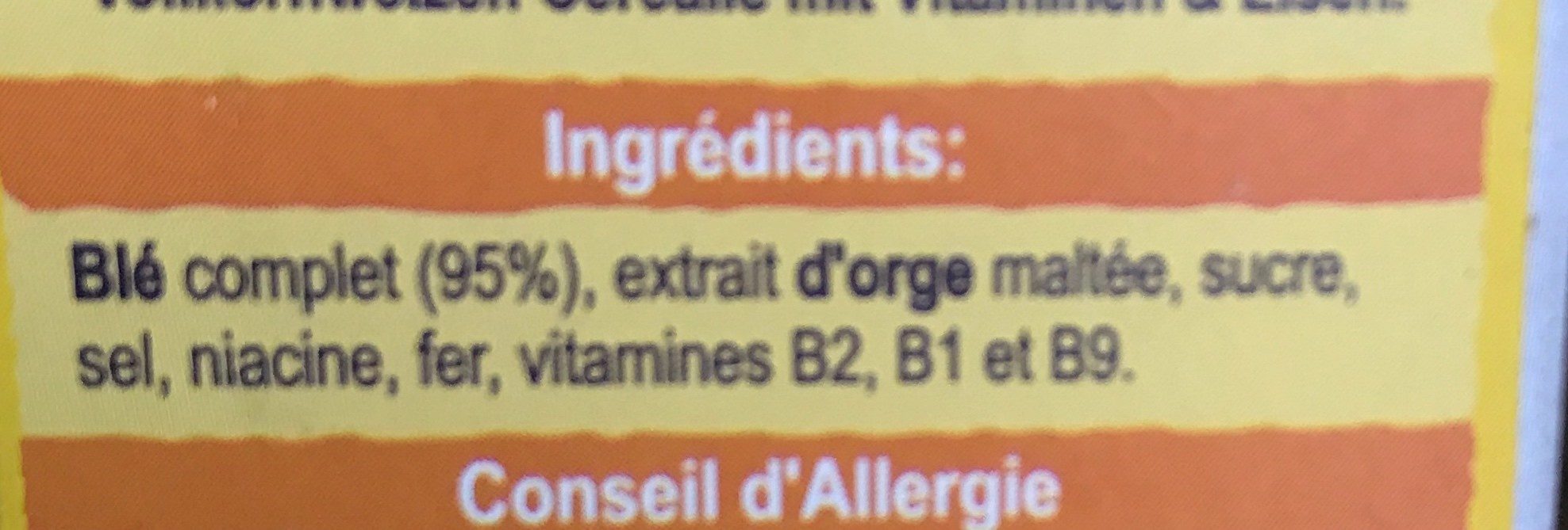 Céréales - Ingredienser - fr