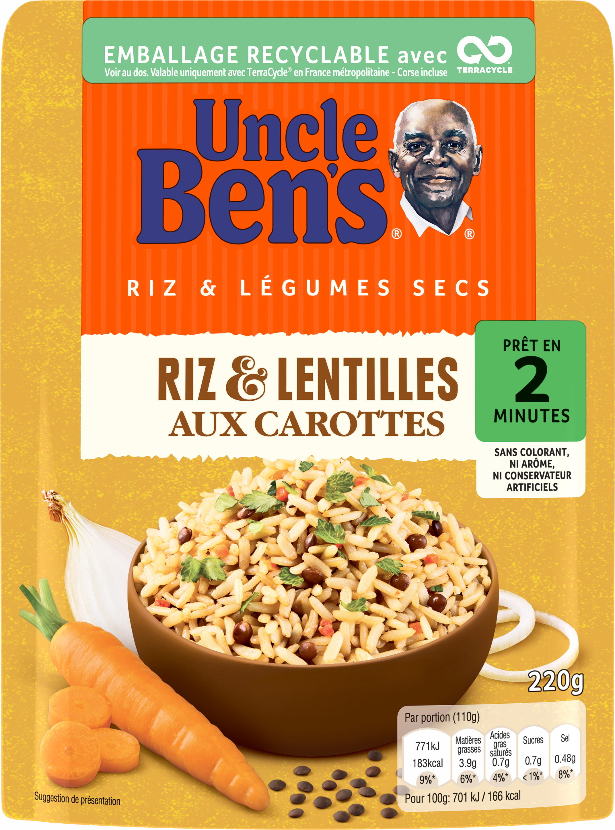 Riz et lentilles aux carottes - Product - fr