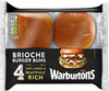 4 Brioche Burger Buns - Product