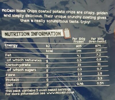 Home Chips - Nutrition facts