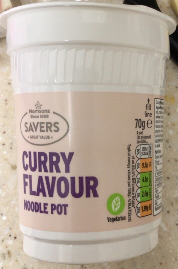 Curry flavour noodle pot - Product