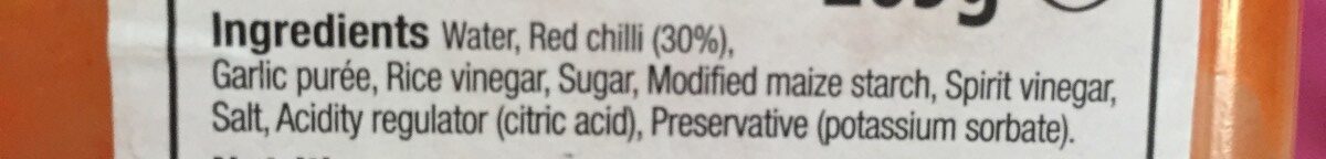 Chilli sauce - Ingredients - fr