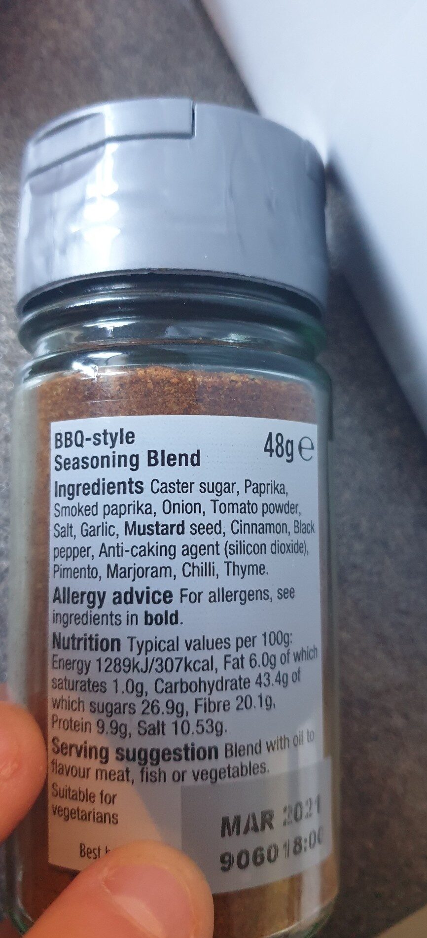 Bbq Seasoning - Ingredientes - en