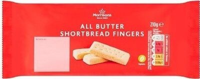 Calories in Morrisons All Butter Shortbread Fingers