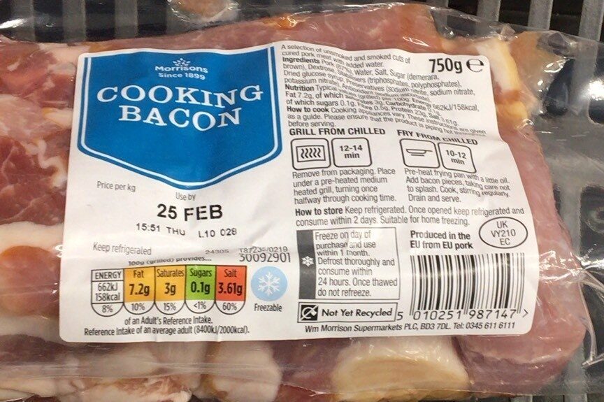 Morrisons Cooking Bacon - Product