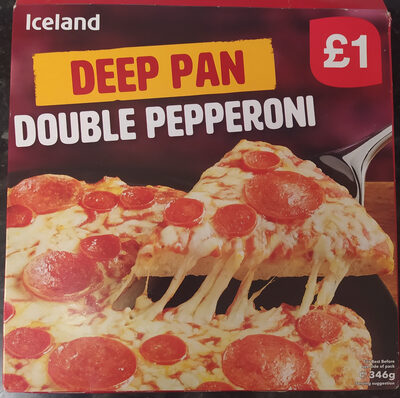 Iceland Double Pepperoni Deep Pan Pizza - Produit - en