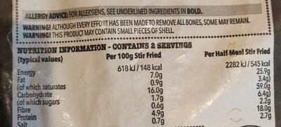 Iceland Chicken and Prawn Paella - Nutrition facts