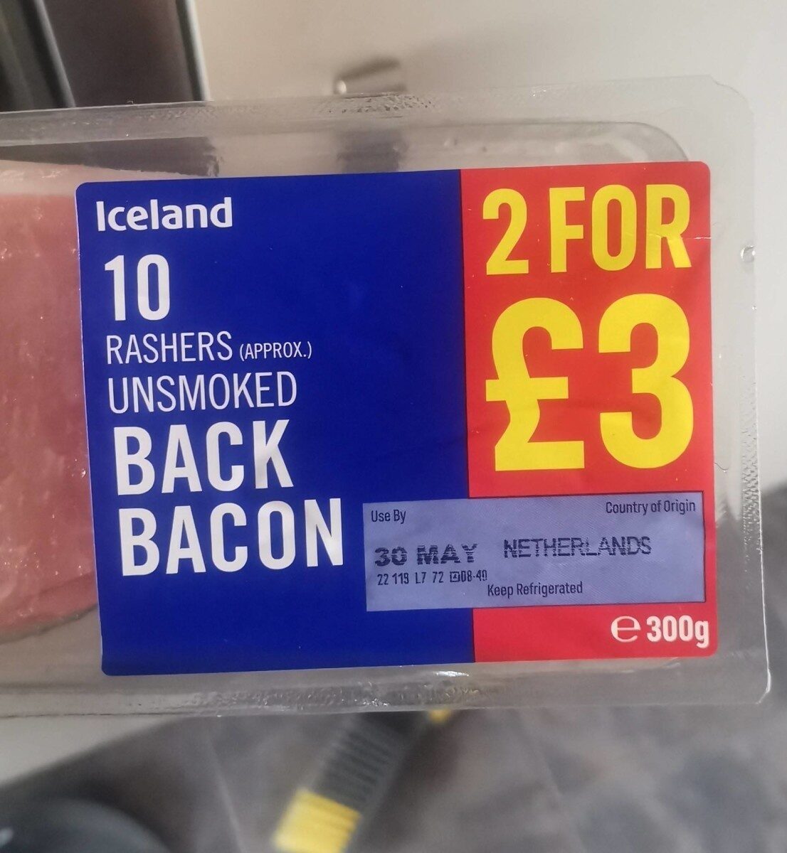 Unsmoked back bacon - Producto - en