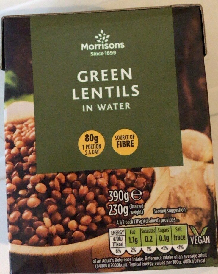 Green lentilles - Product