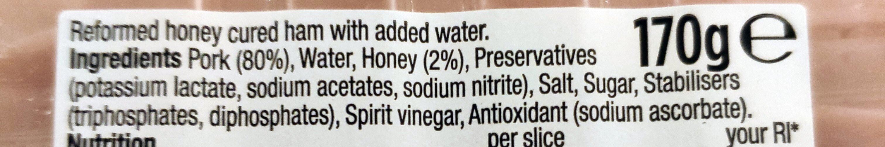 Honey cured - Ingredients