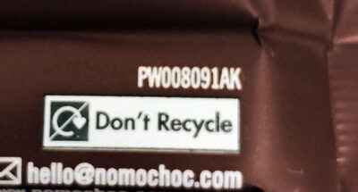 Caramel choc bar - Recycling instructions and/or packaging information