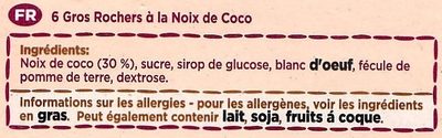 6 Large Choc Macaroons - Ingredients - fr