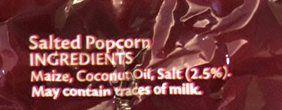 Popcorn Salted - Ingredients - fr