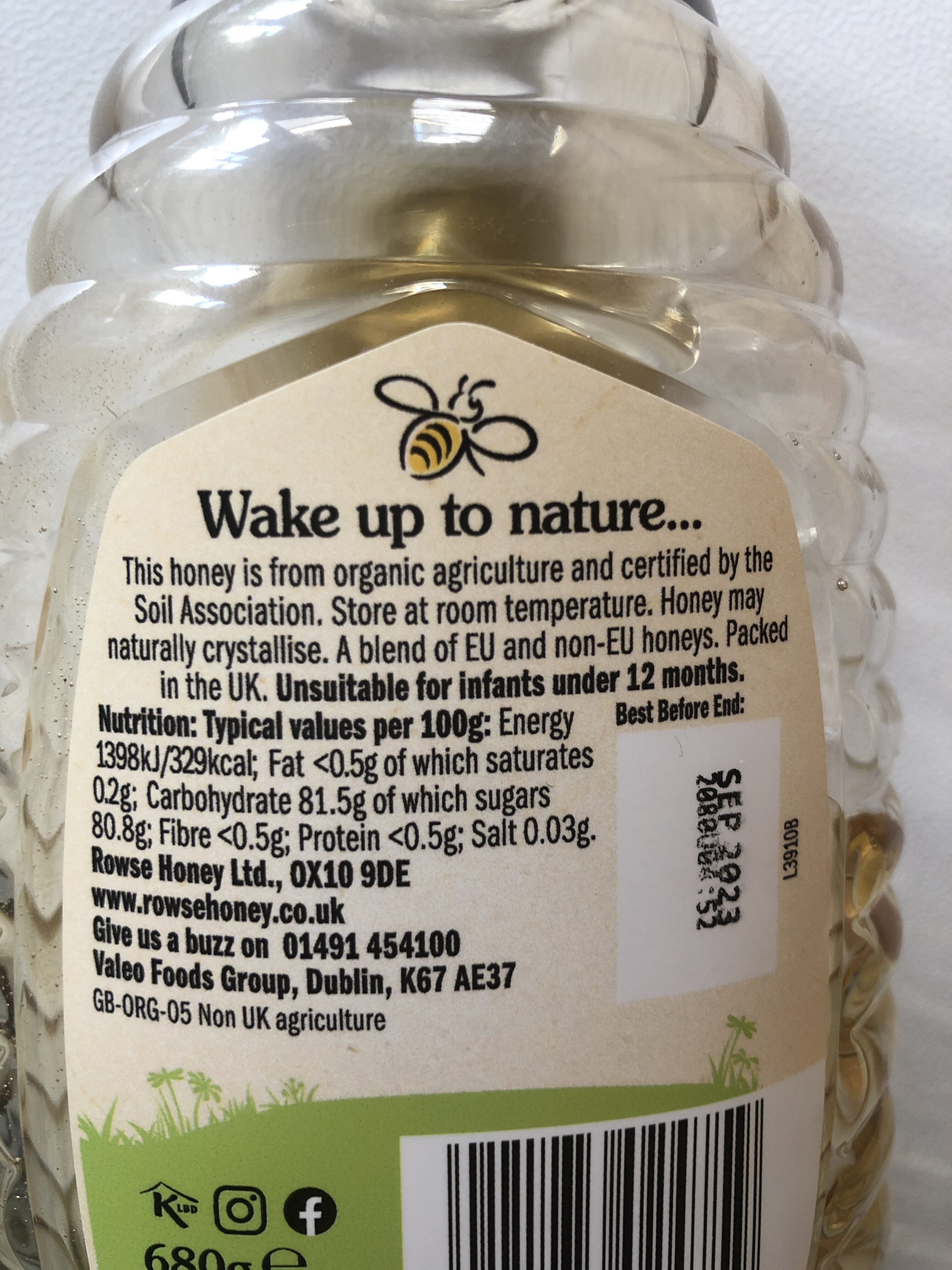 Rowse organic honey - Ingredients