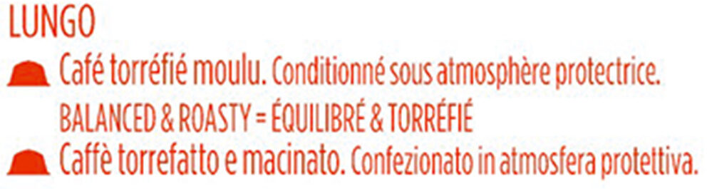 Capsules Dolce Gusto lungo 16 Capsules - Ingrediënten - fr
