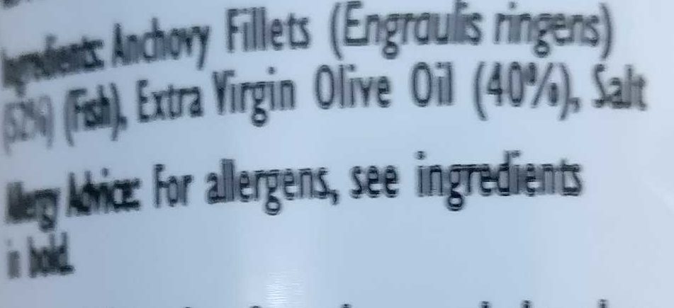 Anchovy Fillets - Ingredients