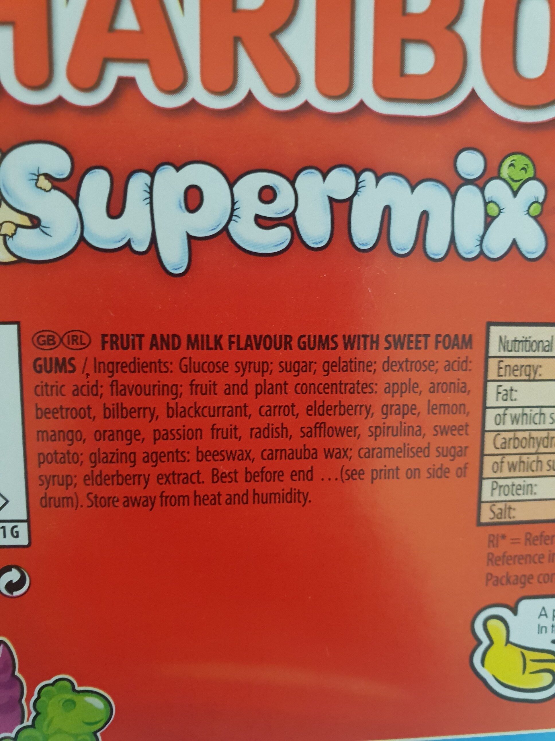 Supermix Drum - Ingredients