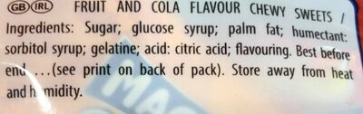 Maoam stripes Pouch - Ingredients