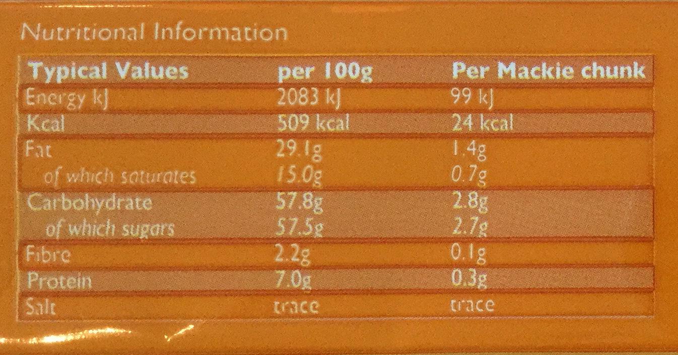 Honeycomb - Nutrition facts
