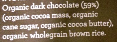 Belgian Dark Chocolate Rice Cake Thins - Ingredients