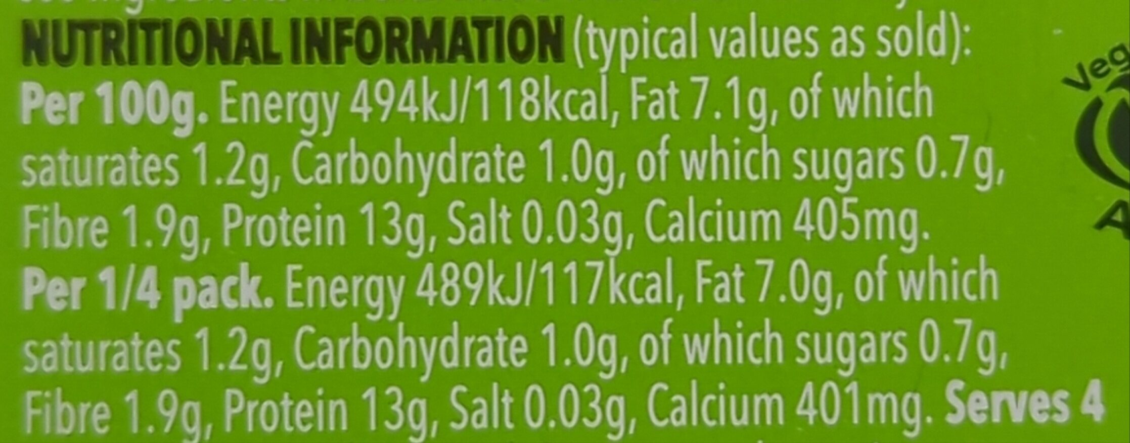 Authentic Tofu - Nutrition facts