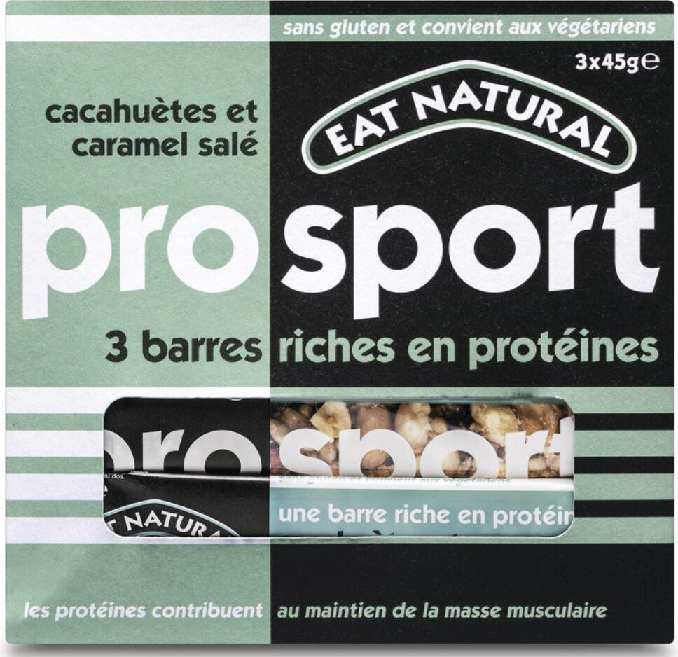 Prosport - barre cacahuètes 🥜et caramel salé - Produit