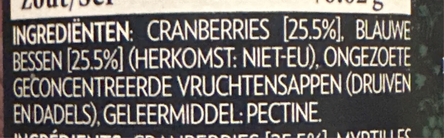 St. Dalfour Cranberry & Blauwe Bessen - Ingrediënten
