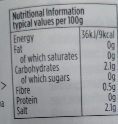 Sushi Ginger - Nutrition facts