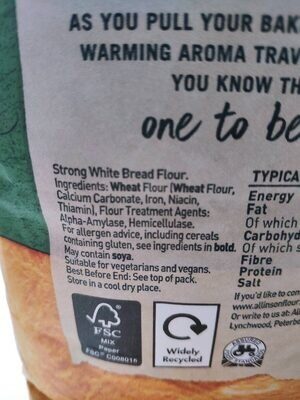Bread Flour Strong White - Ingrédients - en