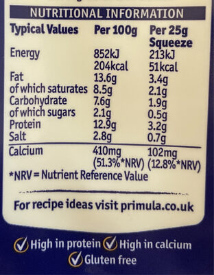 Cheese ‘n’ Prawns - Nutrition facts
